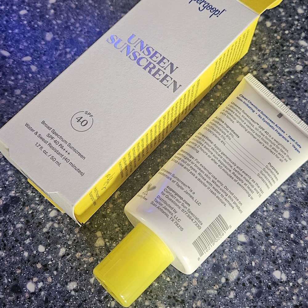 SUPERGOOP Unseen Sun protection Broad Spectrum SPF 40 Free 1.7 oz new